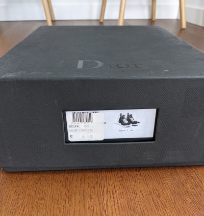 Ds Nib Dior Black Hi Top Sock Sneaker Sz 9 42