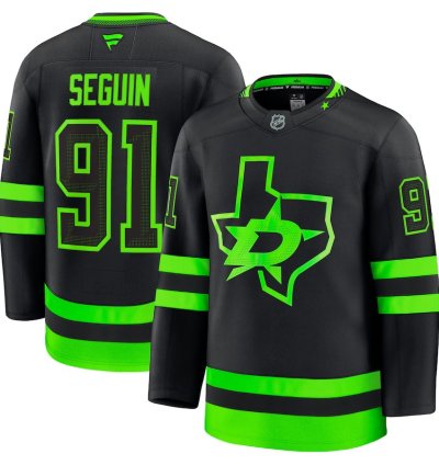 Mens Dallas Stars 91 Tyler Seguin Alternate Premium Jersey Black