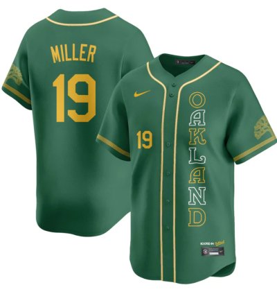 Mason Miller Jersey 19 Oakland Athletics City Connect Concept Stitched Green