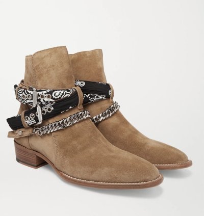 Embellished Suede Jodhpur Boots