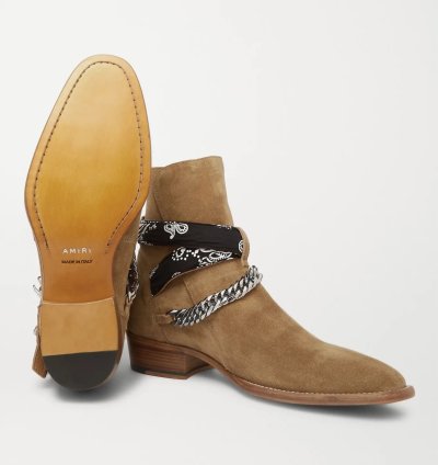 Embellished Suede Jodhpur Boots