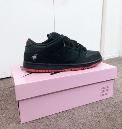 Nike Sb Dunk Low Black Pigeon Jeff Staple