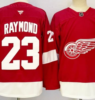 Detroit Red Wings 23 Lucas Raymond Jersey Stitched