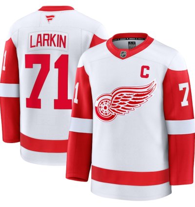 Detroit Red Wings 71 Dylan Larkin Away Premium Jersey White