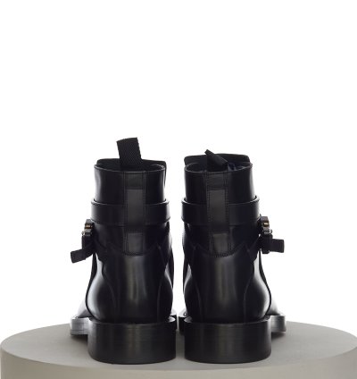 Evidence Ankle Boot In Black Calfskin With Aluminium Buckle