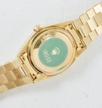 Rolex Day-date 36 18038 With Rare Pinball Dial In Unworn And Full Set Condition