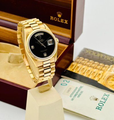Rolex Day-date 36 18238 President Onyx Dial