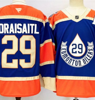 Edmonton Oilers 29 Leon Draisaitl Jersey Stitched Blue