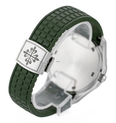 Patek Philippe Aquanaut Luce Diamonds Khaki Green Tropical Strap Ref 5267 200a-011 Full Set