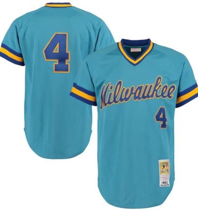 Milwaukee Brewers Paul Molitor Blue 1982 Throwback Pullover Jersey