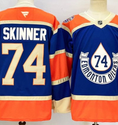 Edmonton Oilers 74 Stuart Skinner Jersey Stitched