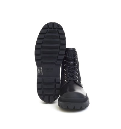 Explorer Ankle Boot In Black Calfskin Oblique Jacquard