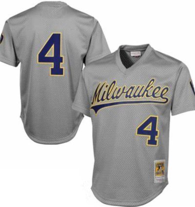 Milwaukee Brewers Paul Molitor Gray 1987 Throwback Pullover Jersey