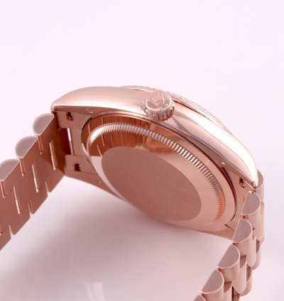 Rolex Day-date 36 2024 Day Date 36 Blue Green Diamond Baguette Rose Gold Everose 128235