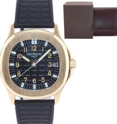 Patek Philippe Aquanaut Mint 5066j Aquanaut Black Rubber 5066j Yellow Gold 36mm Watch