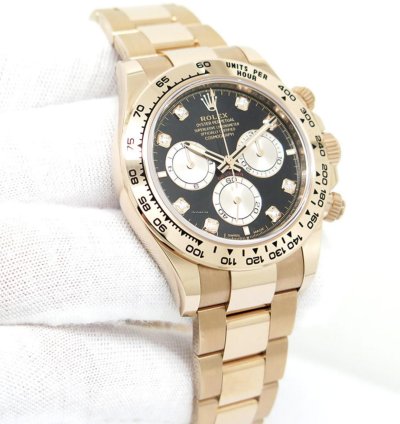 Rolex Daytona 126505 12 2024 Neu Black Diamond Schwarz Diamanten Full Set In Stock