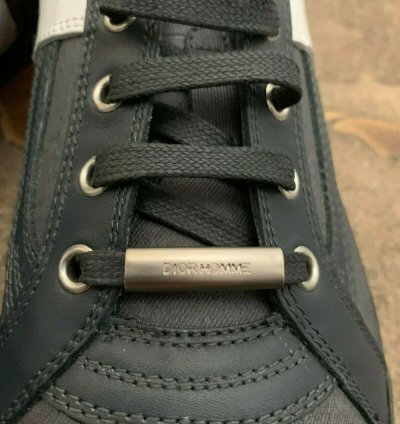 Grey And White Calfskin Suede Trainers Size 44