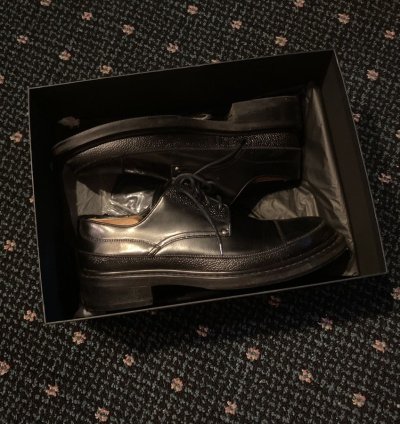 Hardior Black Leather Derby