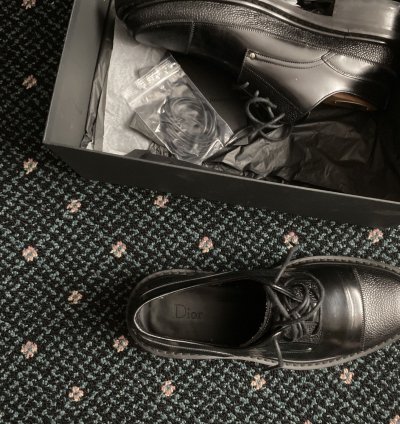 Hardior Black Leather Derby