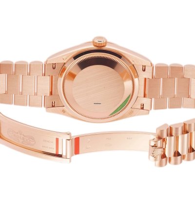 Rolex Day-date 36 36mm 18k Everose Gold President Eisenkiesel Diamond Dial