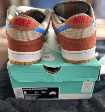 Nike Sb Dunk Low Dusty Peach Corduroy Sz 9