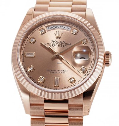 Rolex Day-date 36 36mm 18k Everose Gold President Pink Ros Diamond Dial
