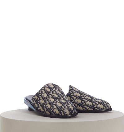 Indior Mule In Beige And Black Jacquard