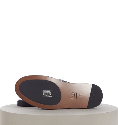 Indior Mule In Beige And Black Jacquard