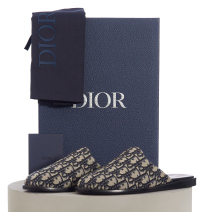 Indior Mule In Beige And Black Jacquard