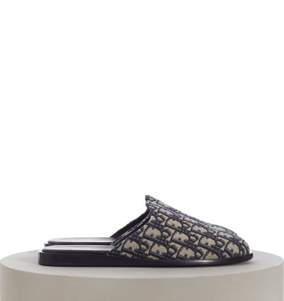 Indior Mule In Beige And Black Jacquard