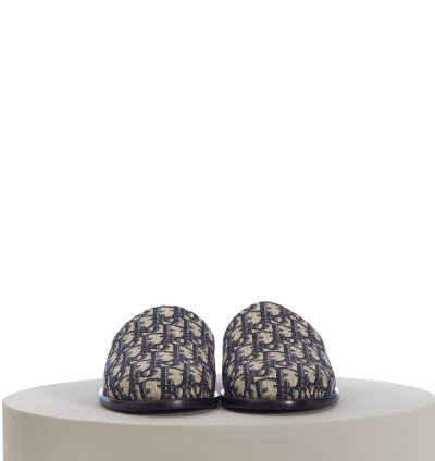 Indior Mule In Beige And Black Jacquard