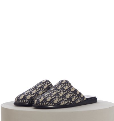 Indior Mule In Beige And Black Jacquard