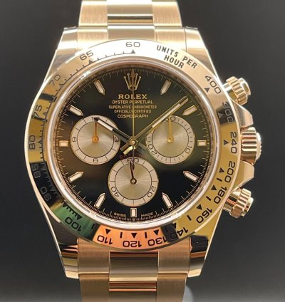 Rolex Daytona 126505 Rose Gold 18kt Black Sundust Dial New Unworn 2024 Full Set