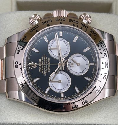 Rolex Daytona 126505 Rose Gold 18kt Black Sundust Dial New Unworn 2024 Full Set