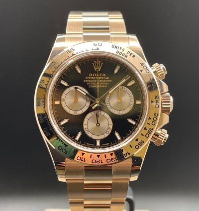Rolex Daytona 126505 Rose Gold 18kt Black Sundust Dial New Unworn 2024 Full Set