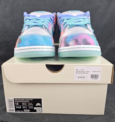 Nike Sb Dunk Low Futura Laboratories Bleached Aqua New