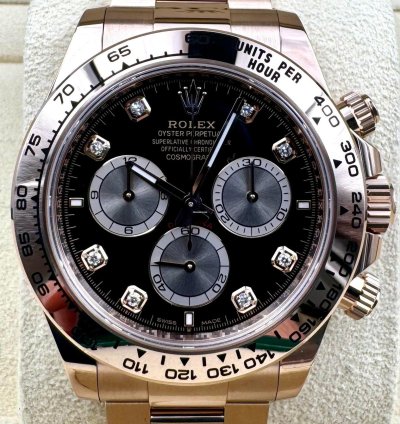 Rolex Daytona 126505 Rose Gold Black Diamond Dial Unworn 2024
