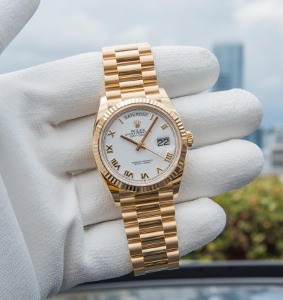 Rolex Day-date 36 36mm 2022 White Roman Dial
