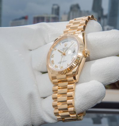 Rolex Day-date 36 36mm 2022 White Roman Dial