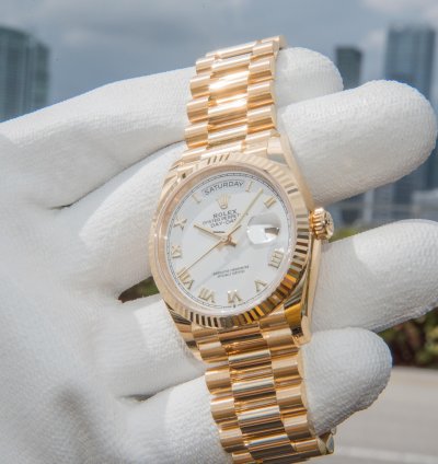 Rolex Day-date 36 36mm 2022 White Roman Dial