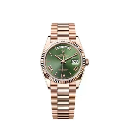 Rolex Day-date 36 36mm Everose Gold Reference 128235 Olive Dial New Release
