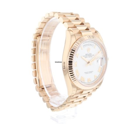 Rolex Day-date 36 36mm Everose Gold White Roman Dial New