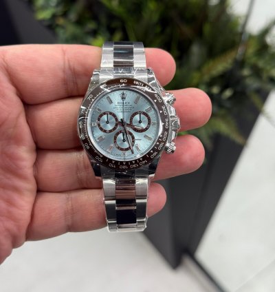 Rolex Daytona 126506 Ice Blue Baguette Dial Open Case Back 2024