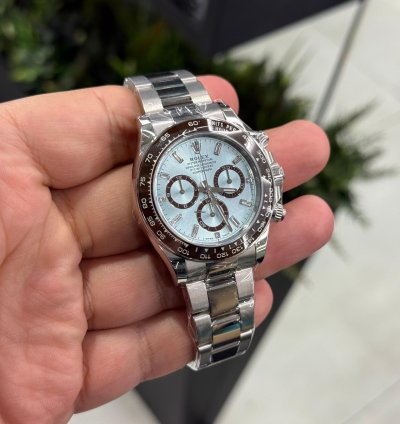 Rolex Daytona 126506 Ice Blue Baguette Dial Open Case Back 2024