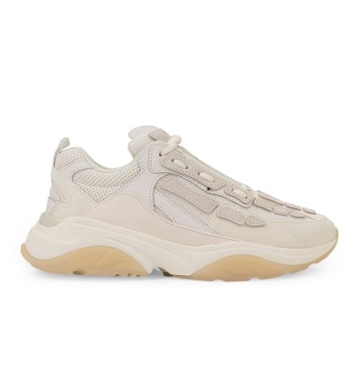 Mixed White Leather Bone Runner Sneakers Size 43