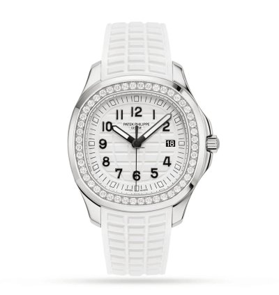 Patek Philippe Aquanaut Stainless Steel Factory Diamond Bezel 5267 200a White Dial