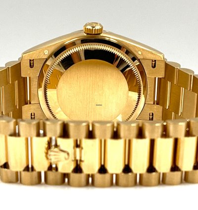 Rolex Day-date 36 36mm Green Ombre Diamond Dial Yellow Gold Bracelet 128238 Unworn 2023