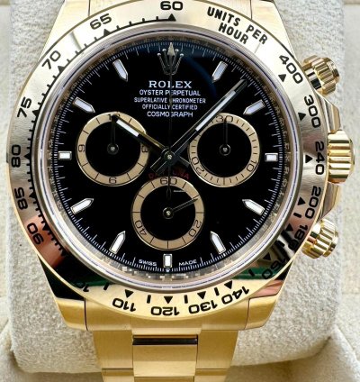 Rolex Daytona 126508 Yellow Gold Black Dial Unworn 2024
