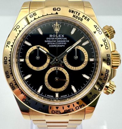 Rolex Daytona 126508 Yellow Gold Black Dial Unworn 2024