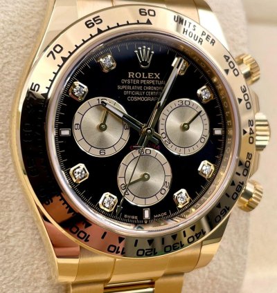Rolex Daytona 126508 Yellow Gold Black Diamond Dial Unworn 2024